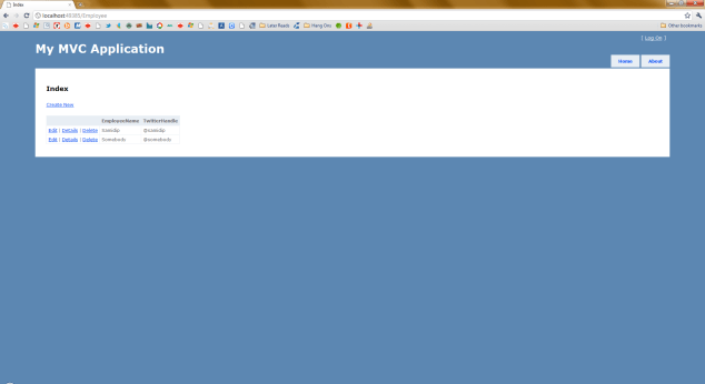 Employee List with Data