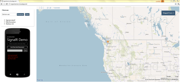Windows Phone + SignalR combo in action!